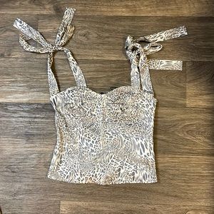 Lioness cheetah print corset top